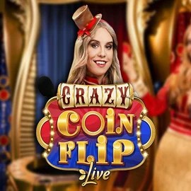 Crazy Coin Flip slot logo by Evolution at Spinbara CasinoCrazy Coin Flip