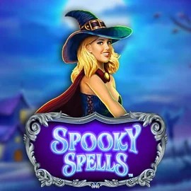 Spooky Spells online game logo by Novomatic on spinbaracasinos.es